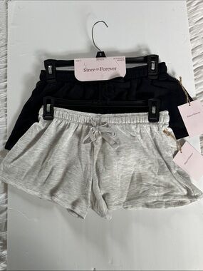 Since Forever 2-Pack Butterfly Shorts – Black & Light Gray